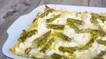 Lasagna con asparagi e prosciutto cotto