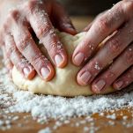 impasto del pane sul tavolo