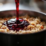 Vino rosso nel risotto