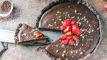 Crostata farcita con ricotta e ganache