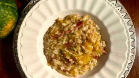 Risotto alla zucca e speck