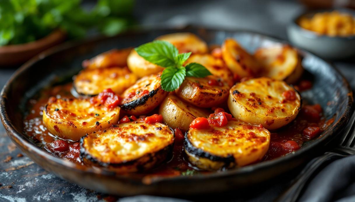 Melanzane al forno con patate