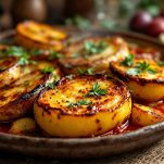 cottura delle melanzane con patate al forno