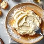 La crema sopra ai biscotti