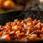 pancetta croccante in padella
