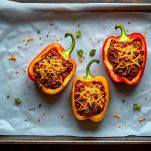 Peperoni ripieni di tonno in teglia