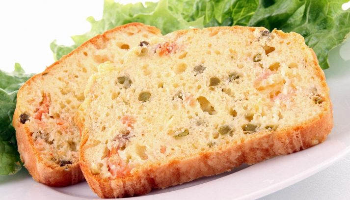 Plumcake salato ai piselli