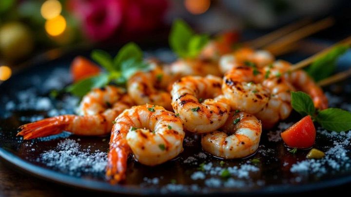Spiedini di gamberoni