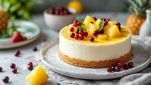 Torta all’ananas con panna e ribes