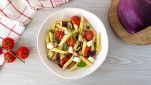 Insalata di pasta fredda con melanzane