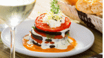 Torretta di melanzane e mozzarella
