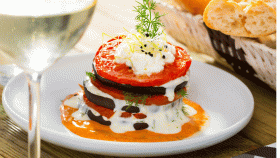 Torretta di melanzane e mozzarella