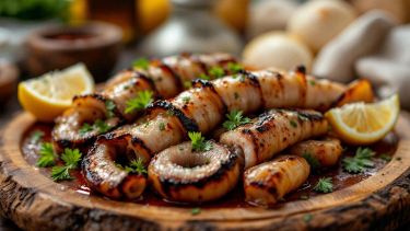 Stigghiole grigliate servite calde