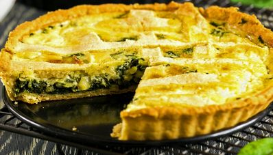 Torta ricotta uvetta e spinaci