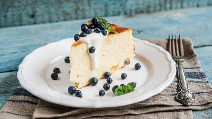 Torta di ricotta ai mirtilli