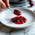 prova del cucchiaino per la confettura di prugne