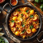 Paella alla valenciana pronta