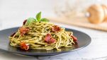 Pasta pesto di pistacchio e pancetta