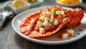 Aragosta alla catalana pronta in tavola.