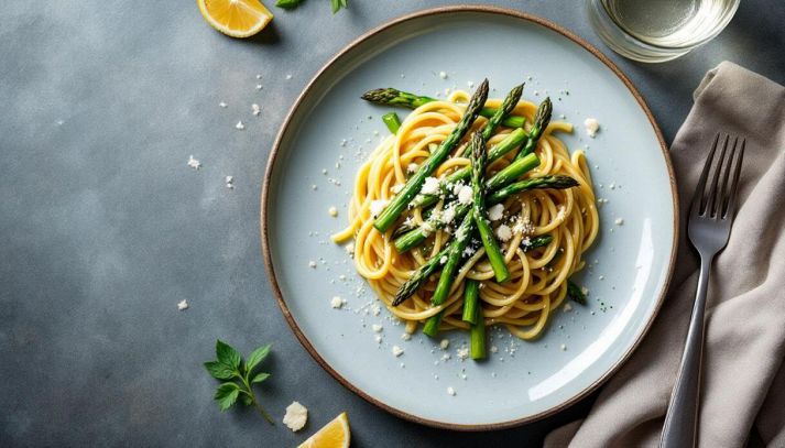 Carbonara con asparagi