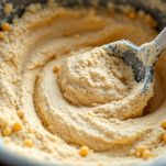 Impasto liscio di farina di ceci.