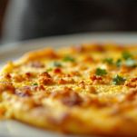 Frittata pronta per la doratura finale.