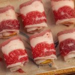 Involtini di ananas e pancetta crudi