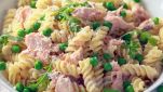 Fusilli al salmone, piselli e panna