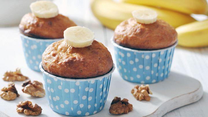 Muffin banana e noci senza burro