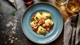 Ravioli con ripieno di pesce