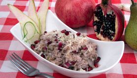 Risotto con pere e melagrana