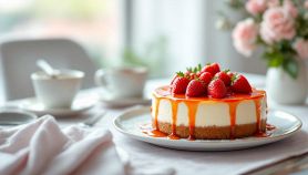 Cheesecake alle fragole con Philadelphia e panna
