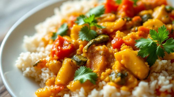 curry di verdure e riso basmati