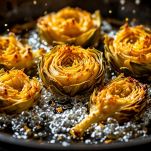 Frittelle dorate pronte per essere servite.