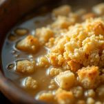 Mollica di pane strizzata e ciotola con uova sbattute condite