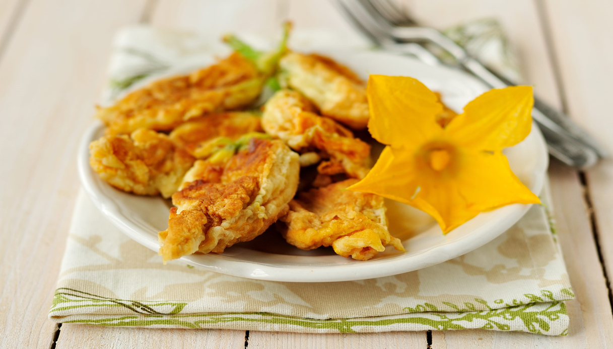 Fiori di zucca farciti
