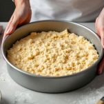 Teglia per sbriciolata ricotta e cioccolato