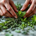 La preparazione delle erbe aromatiche