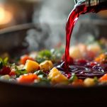 Pomodoro e vino rosso