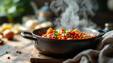 Pasta con ragù di verdure colorato