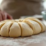 Impasto diviso dopo la lievitazione