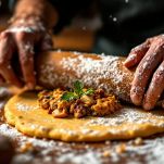 Cozonac intrecciato nello stampo