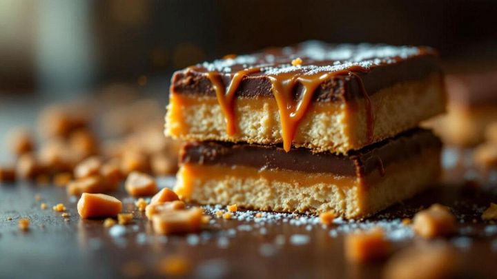 Barrette tipo Twix su piatto