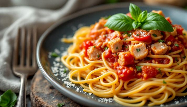 Spaghetti con tonno