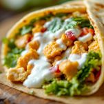 Arrotolamento del chicken wrap