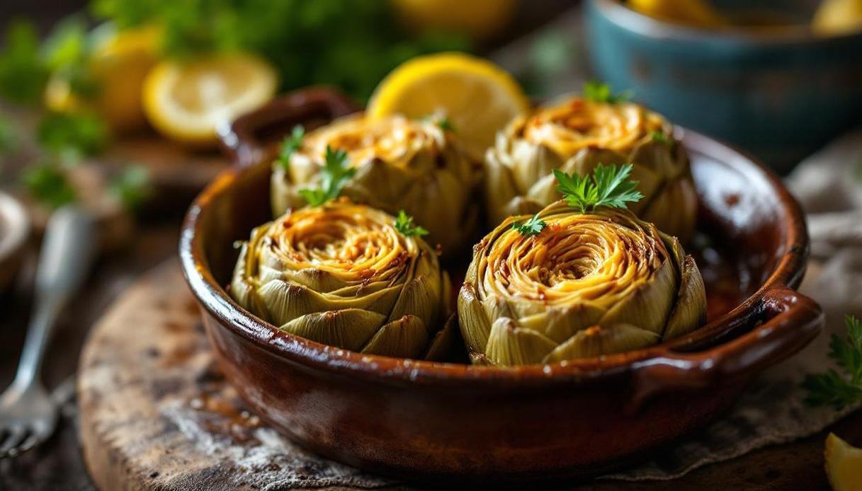 Carciofi ripieni alla siciliana in padella