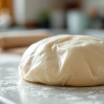 pasta frolla per crostata di ciliegie nella pellicola trasparente