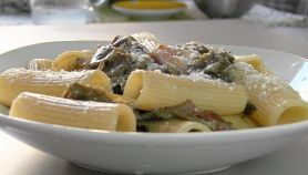 Rigatoni gricia con carciofi