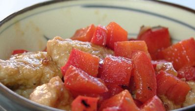 Bocconcini di vitello con peperoni