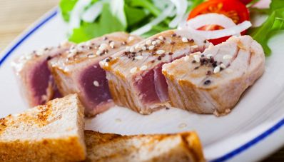 Tonno scottato in padella con limone